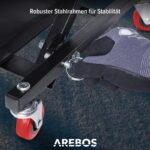 Arebos 2-in-1 Montagerollbrett 150 kg – Werkstattliege & Rollsitz mit Bremsen – Bild 4