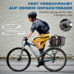 GEWAGE Fahrradkorb hinten 40x30x21 cm – Abnehmbar mit Schnellverschluss bis 20 kg – Bild 6