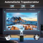 Philoent Smart Projektor 4K/1080P – Ultrakurzdistanzbeamer mit WiFi 6 & Auto-Trapezkorrektur – Bild 5