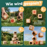 STAKK Holz-Wurfspiel – Boccia mit modernem Twist für Garten & Strand – Bild 5