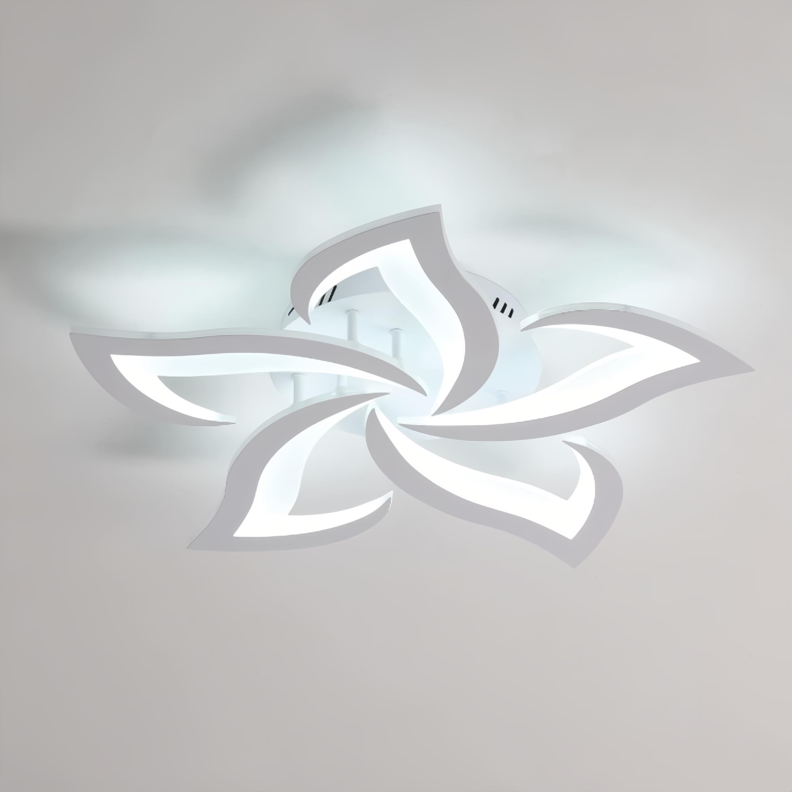 61wpvUzLfrL._SY2560_.jpg Comely LED Deckenleuchte 60W 6750lm – Blütenblatt-Design mit Kaltweiss 6500K – Bild 1