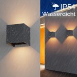 Klighten 2er Set Wandleuchte G9 LED 3000K – IP54 Wandlampe für Innen & Aussen – Bild 4
