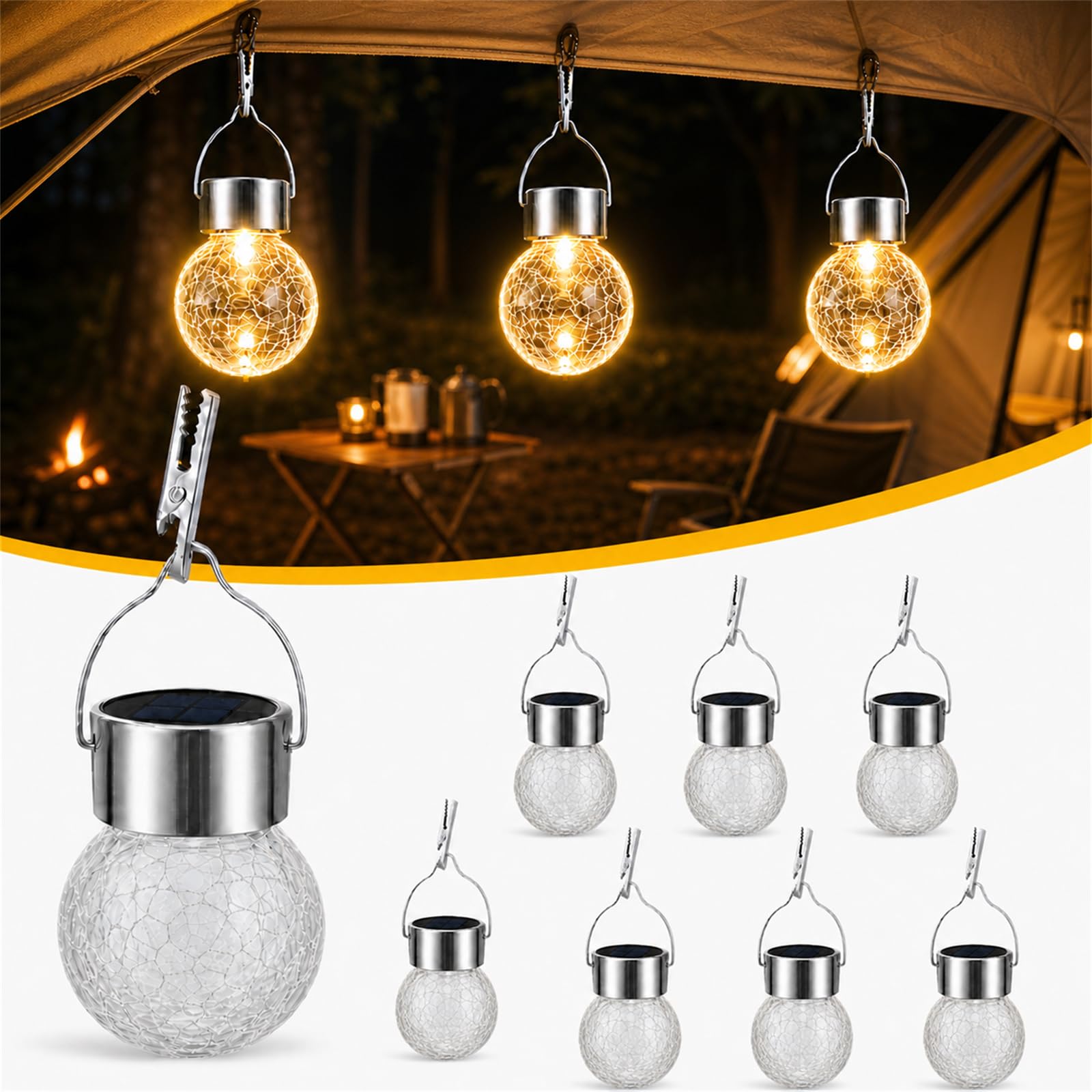 712sfL6c8hL._SY1600_.jpg SC-Daily Solar-Hängeleuchten 8er Set – Warmweiss IP65 Gartenleuchten für Aussen – Bild 1
