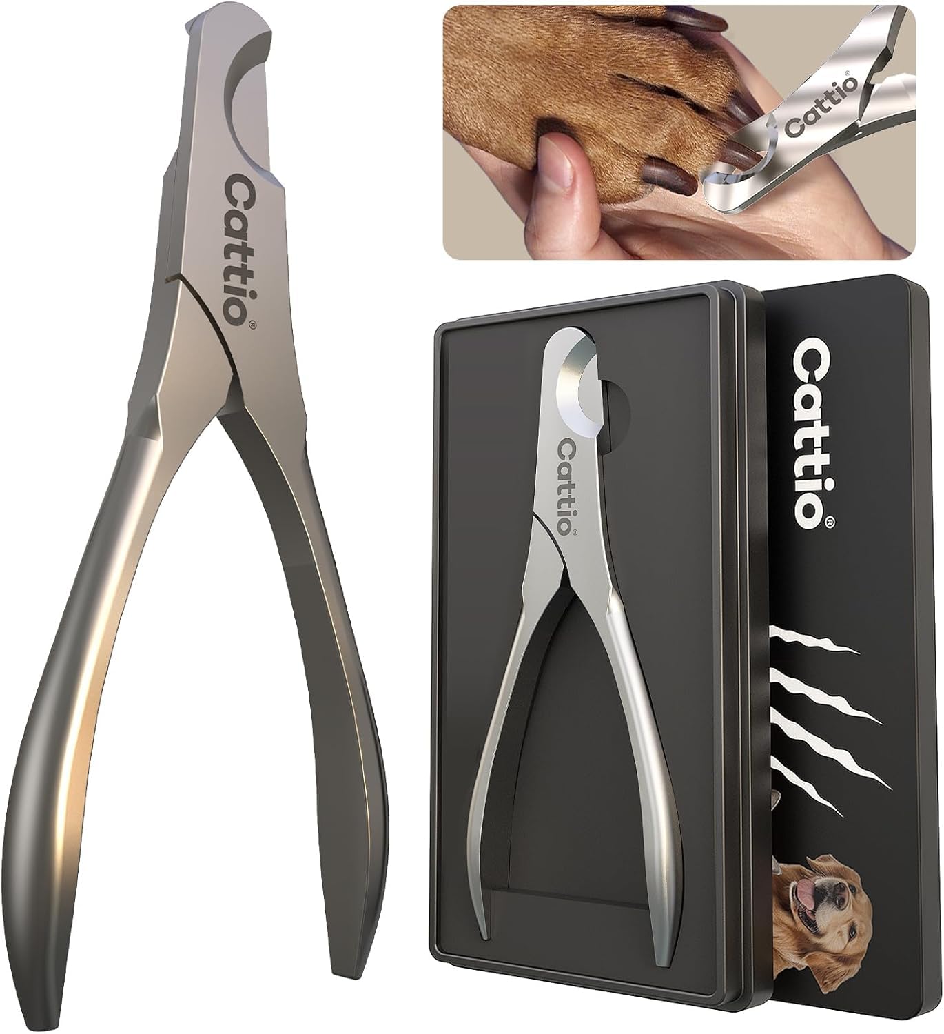 71Bqu0xh2dL._SY1500_.jpg Cattio Profi Nagelknipser für Hunde – Edelstahl, scharf & ergonomisch – Bild 1
