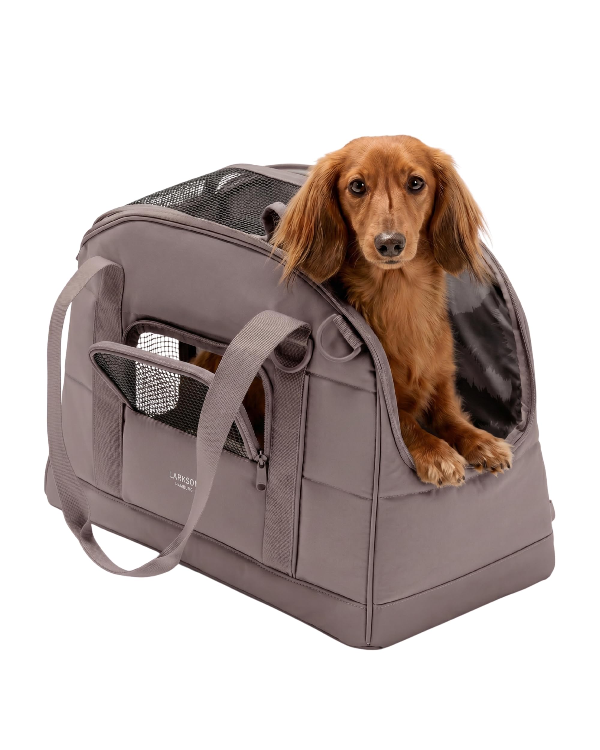 71Ewcw-4L._SY2500_.jpg LARKSON Tjark Hundetransportbox bis 12 kg – Airline-konform für sichere Reisen – Bild 1