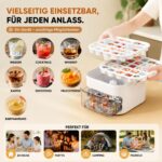 DZ'HUE Eiswürfelbereiter 50er mit Push-Release & Aufbewahrungsbehälter – Rot – Bild 6