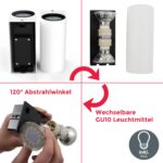 B.K.Licht Aussenwandlampe mit GU10 – 800 Lumen warmweisses Licht für Eingang & Garten – Bild 8