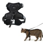 LucyBalu® Explorer Katzengeschirr XS/S mit Leine – Brustgeschirr-Set mit AirTag-Fach