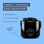 REISHUNGER Reiskocher 1,2L mit Keramikbeschichtung & Dampfgarer – Weiss – Bild 4