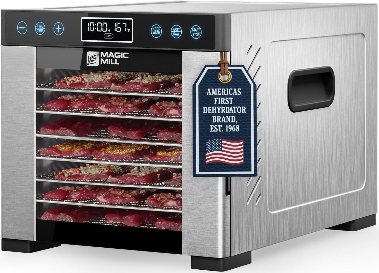 71bYvxzTweL._SY1055_.jpg Magic Mill MFD-7700 Dörrgerät – 7-Tabletts Lebensmitteltrockner für Zuhause – Bild 1