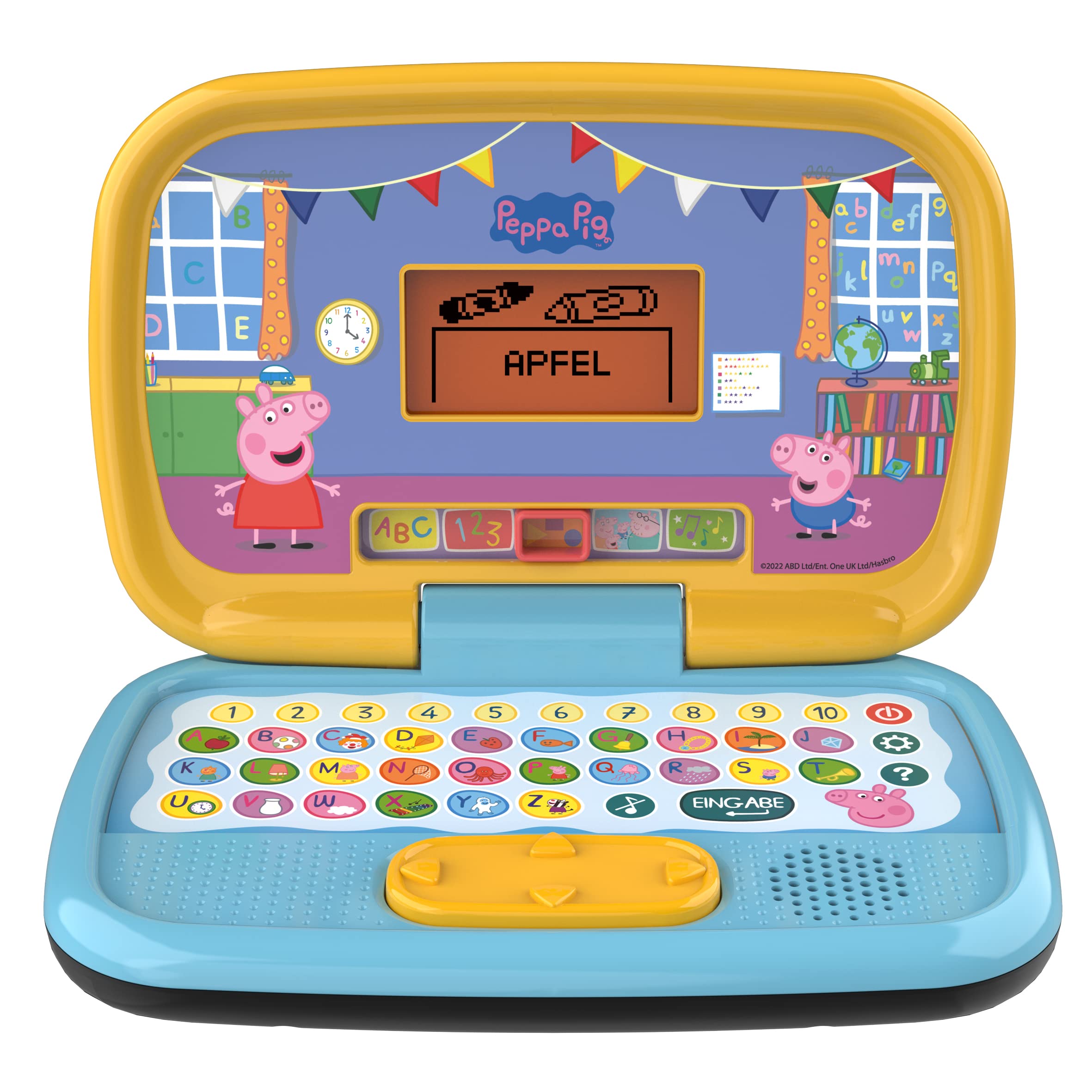 81VBQYzBhZL._SY2362_.jpg VTech Peppas Lernlaptop – Interaktiver Kindercomputer mit ABC-Tastatur für 3–6 Jahre – Bild 1