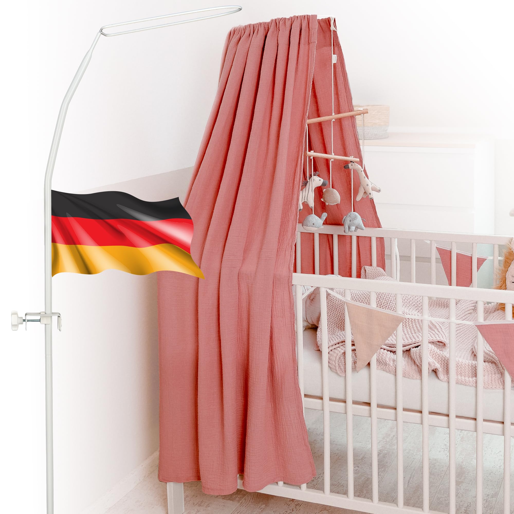 81xMjzKs5LL._SY2000_.jpg lilimaus Himmelstange für Babybett – universelles Himmelbett Gestell für alle Betten – Bild 1